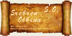 Srebren Olbina vizit kartica